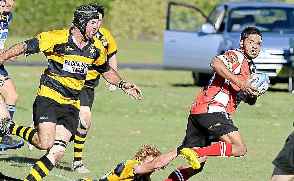 Cossack Eric Walker in the Head of The Clarence Rugby Union clash against the Yamba Buccaneers on Saturday. Cossack Eric Walker in the Head of The Clarence Rugby Union clash against the Yamba Buccaneers on Saturday.
