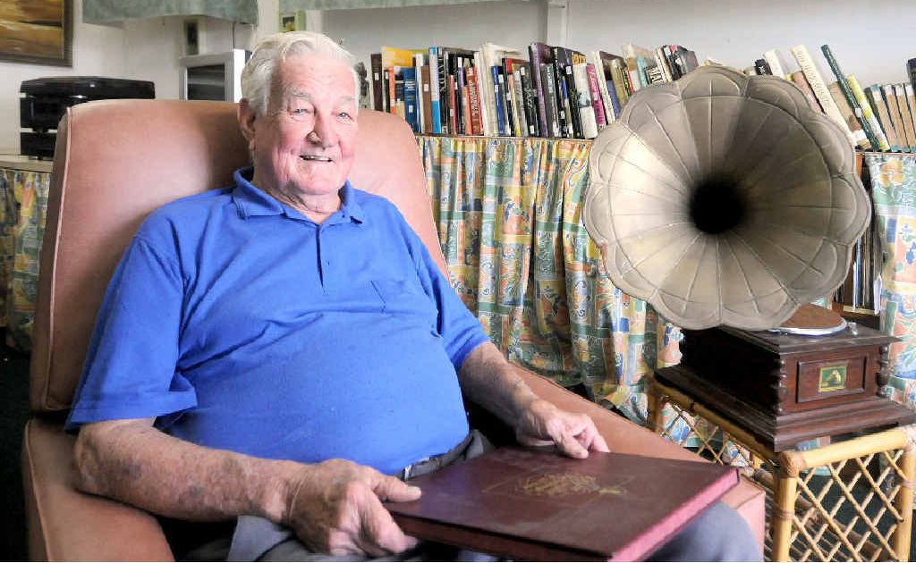 Gordon Noscov is selling his vast collection of old records, including his 78rpm records and a gramophone. Gordon Noscov is selling his vast collection of old records, including his 78rpm records and a gramophone.