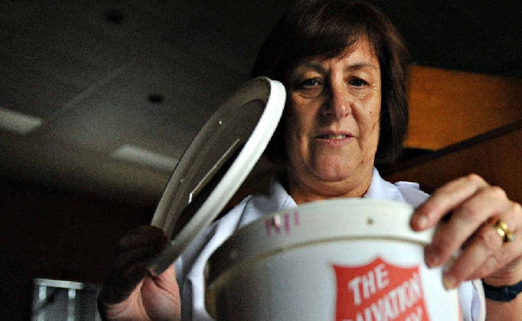 Salvation Army Major Heather Unicomb thinks this year’s Red Shield Appeal takings are down because people have been doing it tough. Salvation Army Major Heather Unicomb thinks this year’s Red Shield Appeal takings are down because people have been doing it tough.