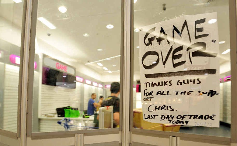 Staff from the Grafton GAME store in Shoppingworld packed-up after the shop was one of 60 around the country to be closed. Staff from the Grafton GAME store in Shoppingworld packed-up after the shop was one of 60 around the country to be closed.