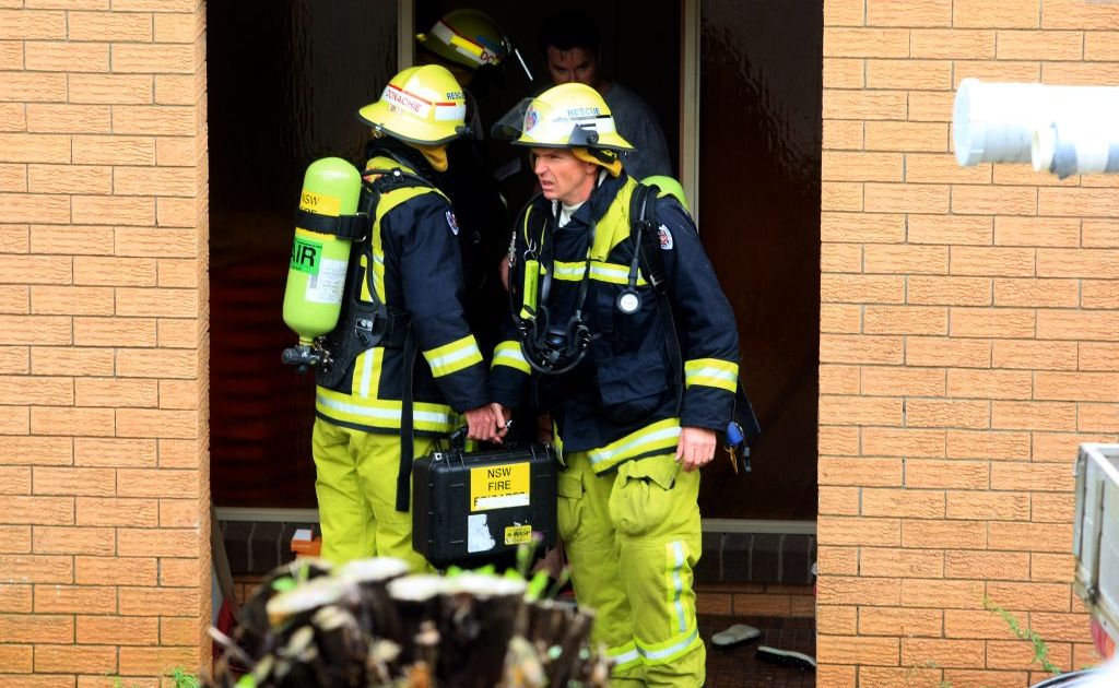 Firefighters on the scene of the house fire in Terranora Rd, Banora Point. Firefighters on the scene of the house fire in Terranora Rd, Banora Point.