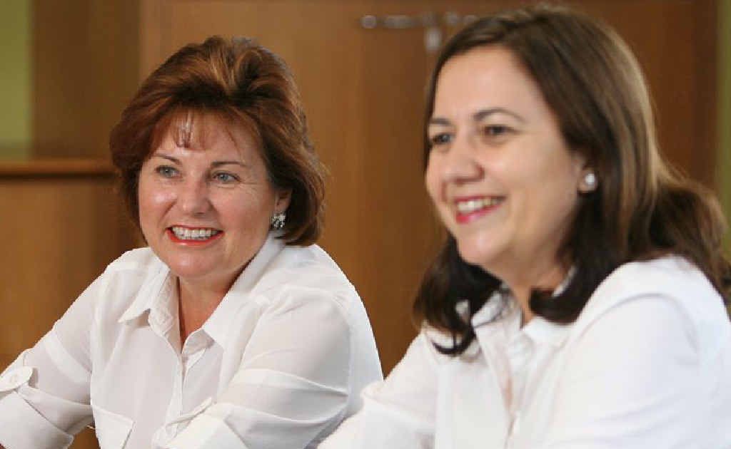 Labor party leader Annastacia Palaszczuk (right) with Bundamba MP Jo-Ann Miller in Ipswich. Labor party leader Annastacia Palaszczuk (right) with Bundamba MP Jo-Ann Miller in Ipswich.
