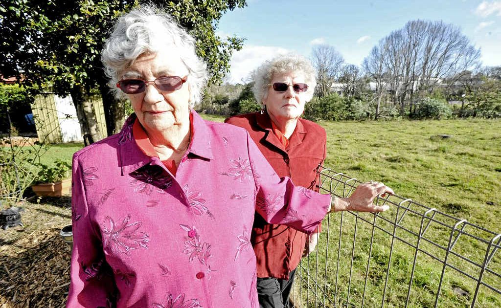 Sisters Edie and Deanne Scobie, residents of Graeme Ave in Goonellabah, are worried about the wildlife coming into their yard since trees were removed from nearby land. Sisters Edie and Deanne Scobie, residents of Graeme Ave in Goonellabah, are worried about the wildlife coming into their yard since trees were removed from nearby land.