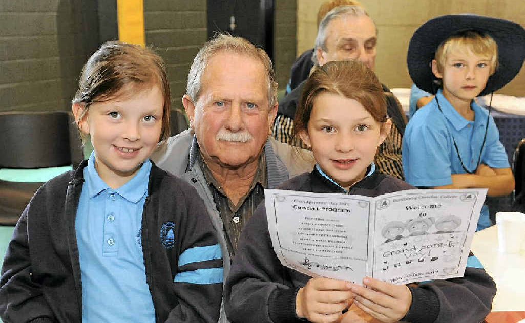 Alana Luczka, Darrell Stevens and Claudia Luczka at the Grandparents Day at the Bundaberg Christian College. Alana Luczka, Darrell Stevens and Claudia Luczka at the Grandparents Day at the Bundaberg Christian College.