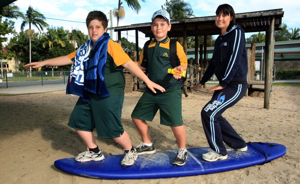 Blake Bartlett, Harry Tas and Bianca Richardson getting ready for the Family Fun Day Expo. Blake Bartlett, Harry Tas and Bianca Richardson getting ready for the Family Fun Day Expo.