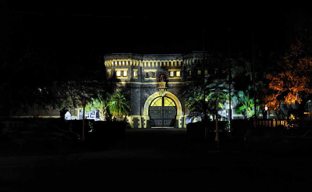 Grafton jail at night. Grafton jail at night.