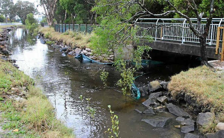 The Yamba freshwater and saltwater drain near the Yamba Public School on Angourie Road is a fish habitat as well as a run-off point for rainwater. The Yamba freshwater and saltwater drain near the Yamba Public School on Angourie Road is a fish habitat as well as a run-off point for rainwater.
