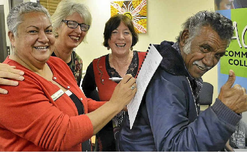 Koori driving instructor Uncle Bucky Robinson, Lee-Ann Emzin from Council, and Gillian Jones and Jan Levy from ACE. Koori driving instructor Uncle Bucky Robinson, Lee-Ann Emzin from Council, and Gillian Jones and Jan Levy from ACE.