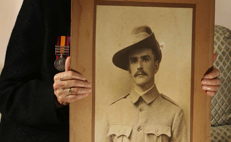 GOOD MAN: Kay Martens, of Flinders View, honoured the memory of her grandpop, Arthur Mitchell, at the Reserve Forces Day ceremony. GOOD MAN: Kay Martens, of Flinders View, honoured the memory of her grandpop, Arthur Mitchell, at the Reserve Forces Day ceremony.