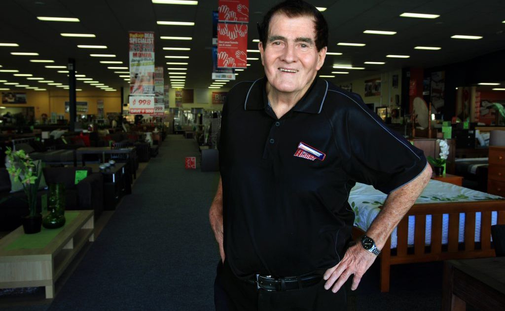 Super A-mart salesman Geoff Williams is 74 and hopes to work for another five years. Super A-mart salesman Geoff Williams is 74 and hopes to work for another five years.