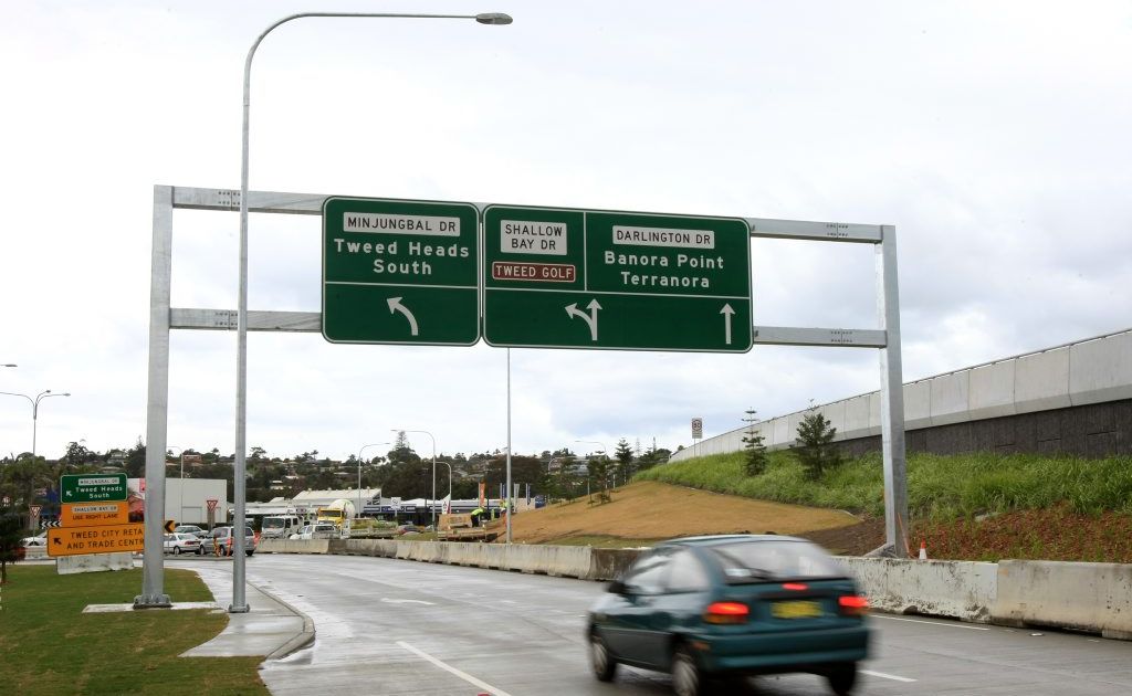 The South Tweed exit ramp has a new sign - right across the top. The South Tweed exit ramp has a new sign - right across the top.