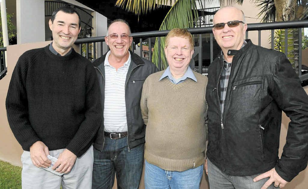 Greg Figg, Alan Pages, Noel Parbery and Wayne Towler of Sydney are backagain for the July Racing Carnival. Greg Figg, Alan Pages, Noel Parbery and Wayne Towler of Sydney are backagain for the July Racing Carnival.