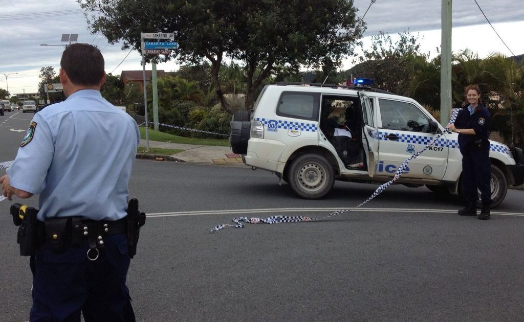 Police close off Tamarind Ave at Cabarita Beach after a serious skateboarding accident late Saturday night. Police close off Tamarind Ave at Cabarita Beach after a serious skateboarding accident late Saturday night.