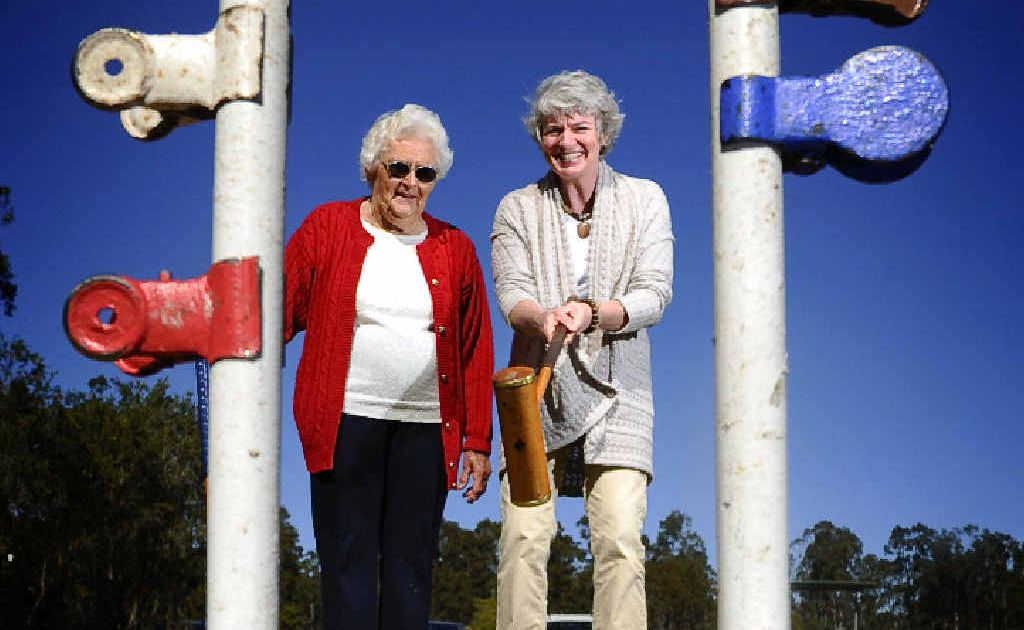President of the Coutts Crossing Croquet Club Pat Fletcher shows community relations officer with Westpac Rescue Helicopter Rebekah Goodwin the finer points of the game. President of the Coutts Crossing Croquet Club Pat Fletcher shows community relations officer with Westpac Rescue Helicopter Rebekah Goodwin the finer points of the game.