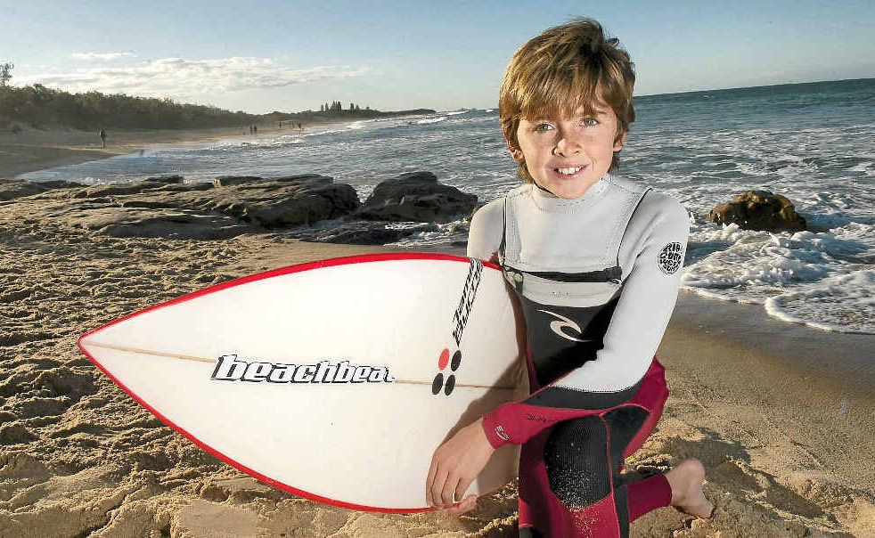 Will Muskens, 10, makes the most of the perfect weather by hitting the surf at Currimundi. Will Muskens, 10, makes the most of the perfect weather by hitting the surf at Currimundi.