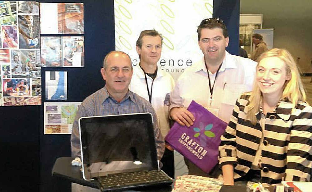 Greg Hayes, Noel Smith, Cr Richie Williamson and DEX editor Jenna Cairney at the Country and Regional Living Expo in Sydney. Greg Hayes, Noel Smith, Cr Richie Williamson and DEX editor Jenna Cairney at the Country and Regional Living Expo in Sydney.
