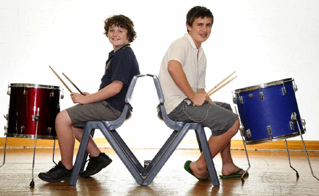 Jethro Carthew, 11 and Mark Hough, 15 – drummers at Clarence Valley Conservatorium – top 10 in Australia’s Best Up and Coming Drummer competition. Jethro Carthew, 11 and Mark Hough, 15 – drummers at Clarence Valley Conservatorium – top 10 in Australia’s Best Up and Coming Drummer competition.