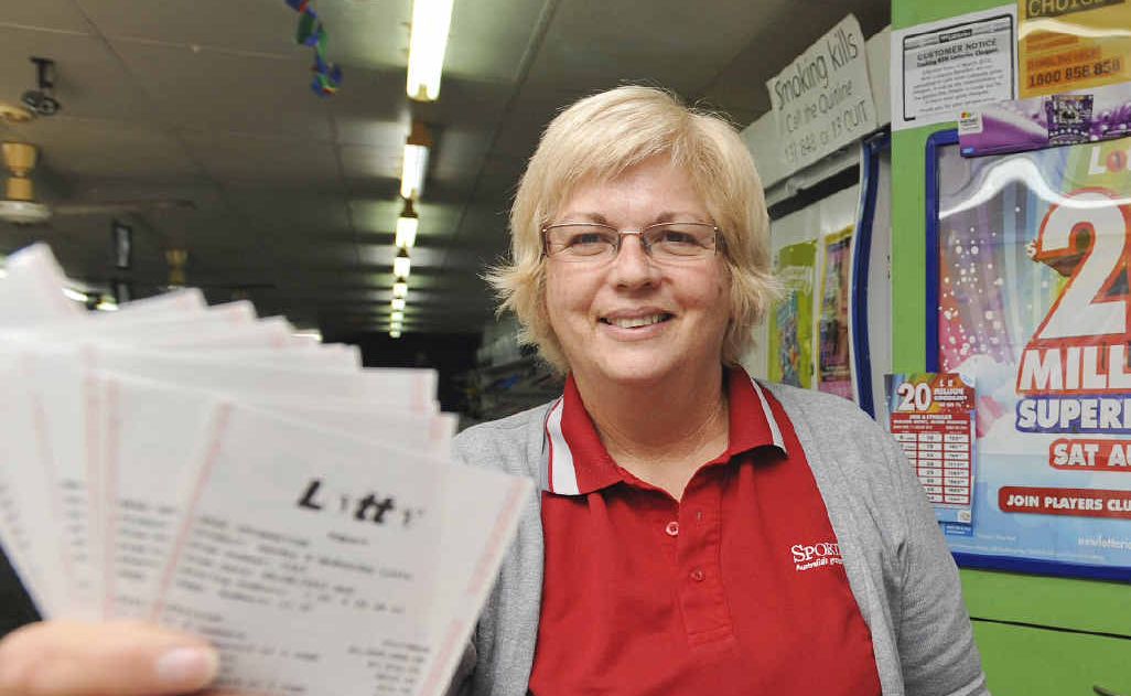 Judy Emery, co-owner of Grafton Lotto Plus, which sold a $2 lottery ticket which has won $100,000. Judy Emery, co-owner of Grafton Lotto Plus, which sold a $2 lottery ticket which has won $100,000.