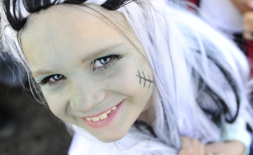Saskia McGrath, 7 of South Grafton Public School shows off her Frankenstein costume at the schools Book character parade. Saskia McGrath, 7 of South Grafton Public School shows off her Frankenstein costume at the schools Book character parade.