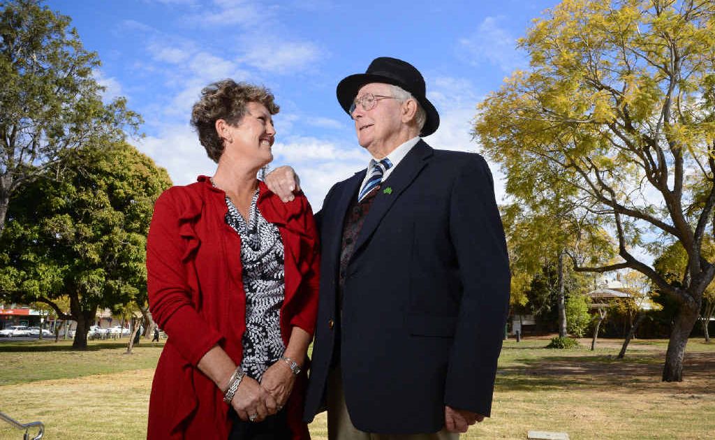 The 2012 Jacaranda Festival Matron of Honour Pauline Glasser and Guest of Honour Roy Bowling discuss the history of the local event at Market Square. The 2012 Jacaranda Festival Matron of Honour Pauline Glasser and Guest of Honour Roy Bowling discuss the history of the local event at Market Square.