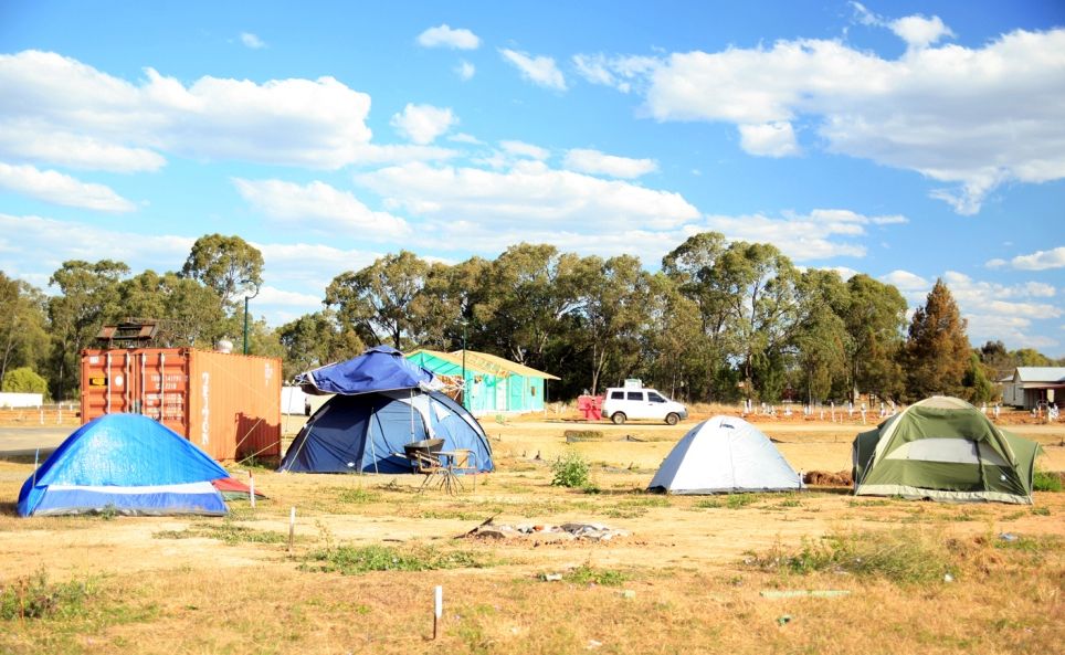 A housing shortage is forcing workers in Chinchilla to pitch tents on vacant land. A housing shortage is forcing workers in Chinchilla to pitch tents on vacant land.