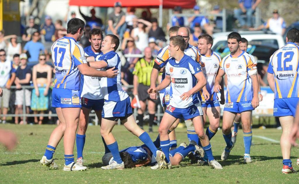 A bit of feeling in the NRRRL first grade grand final between Grafton Ghosts and Murwillumbah.
A bit of feeling in the NRRRL first grade grand final between Grafton Ghosts and Murwillumbah.