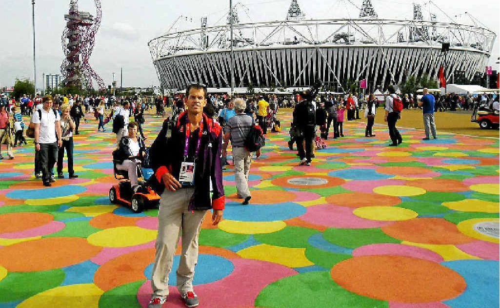 Physiotherapist Phil Gabel volunteered his services at the London Olympics. Physiotherapist Phil Gabel volunteered his services at the London Olympics.