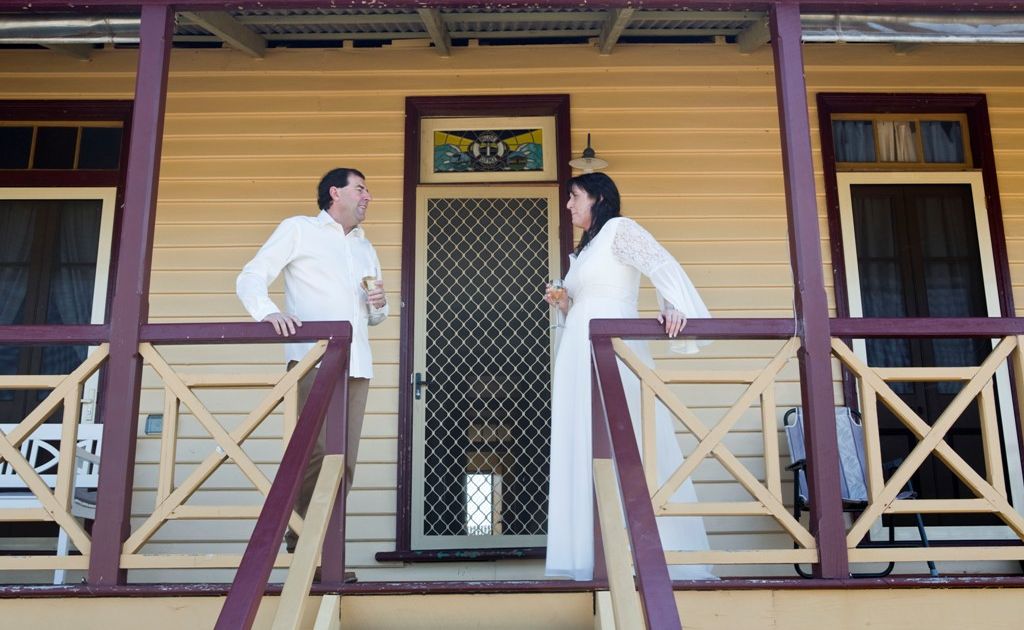 Greg and Amanda Allan on their wedding day in Yamba. Greg and Amanda Allan on their wedding day in Yamba.