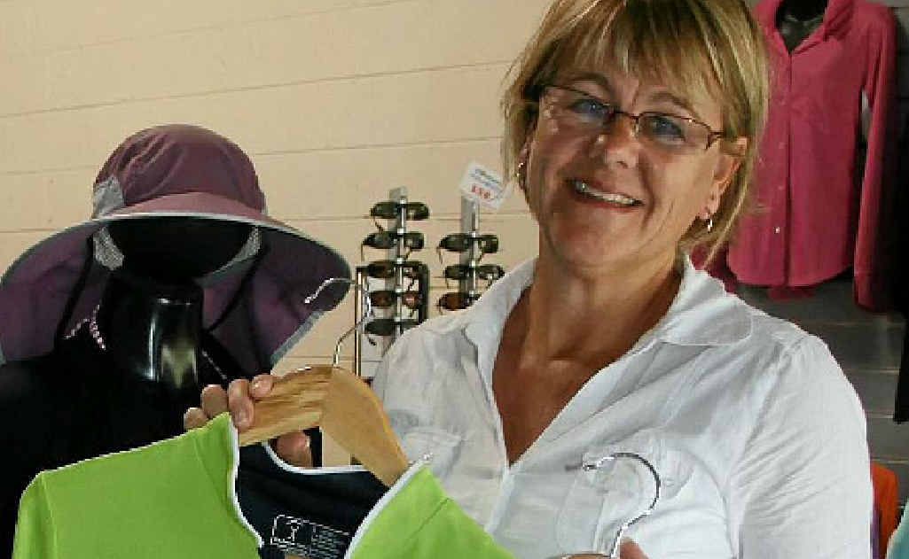 PROTECT YOURSELF: Kerryn Meanwell from SunProtection Australia shows off some of the sun-safe clothes designed by her business. PROTECT YOURSELF: Kerryn Meanwell from SunProtection Australia shows off some of the sun-safe clothes designed by her business.