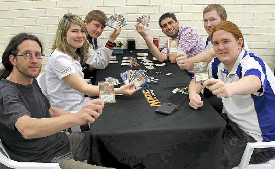 AFICIONADOS: Enjoying a game of Magic are Kevin McGlashan, Kimberley Armstrong, Christopher McKinnon, Graeme Rooke, Sean Crain and Liam Fraser-Quick. AFICIONADOS: Enjoying a game of Magic are Kevin McGlashan, Kimberley Armstrong, Christopher McKinnon, Graeme Rooke, Sean Crain and Liam Fraser-Quick.