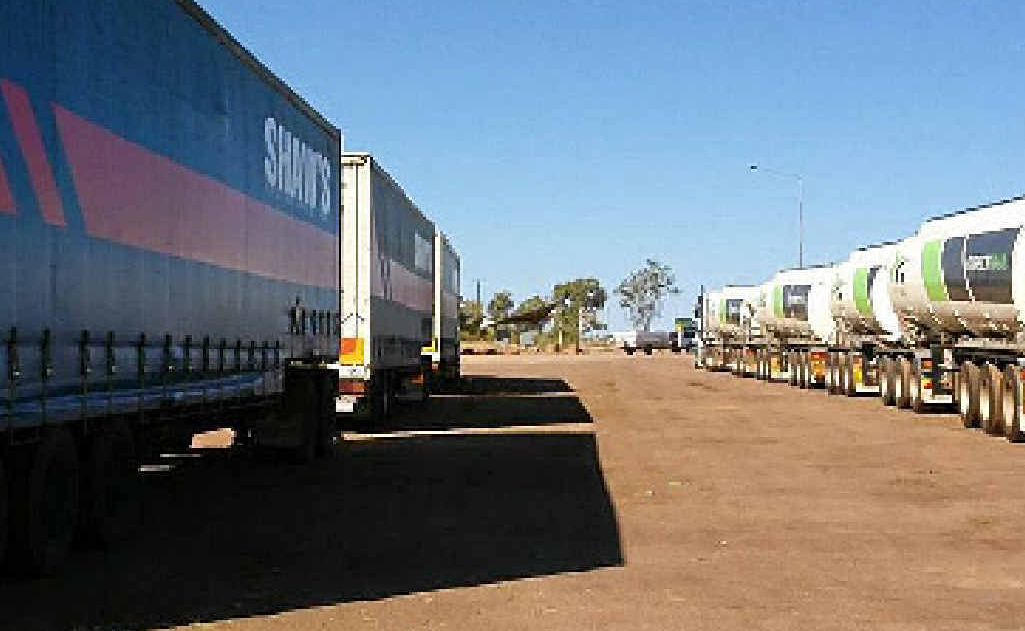 TIME TO REST: Truckies pull over for a rest at a truck stop in the outback.Photo: File TIME TO REST: Truckies pull over for a rest at a truck stop in the outback.Photo: File