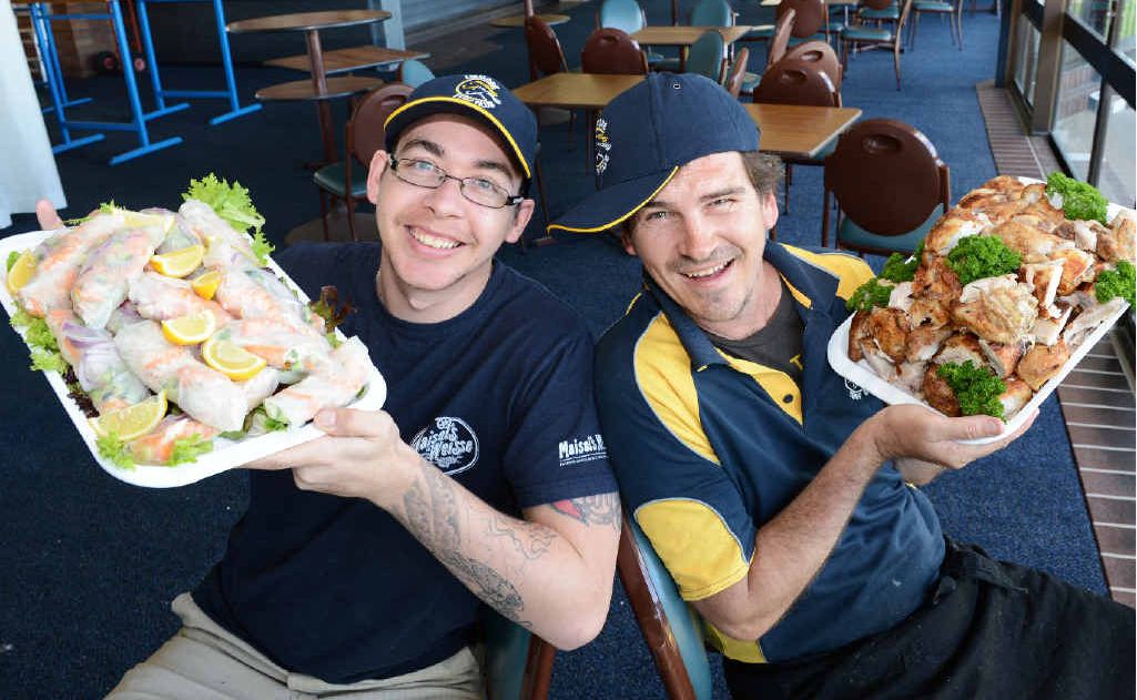 Preparing for the crowd at the Lismore Cup are chefs Shane Davis and catering manager Todd McDonald. Preparing for the crowd at the Lismore Cup are chefs Shane Davis and catering manager Todd McDonald.