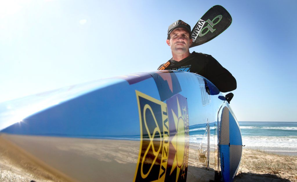 Chris Carter has started his standup paddle board journey to raise money for prostate cancer awareness. Chris Carter has started his standup paddle board journey to raise money for prostate cancer awareness.