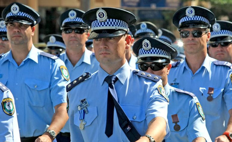 Combined Police March in Griffith St Coolangatta Combined Police March in Griffith St Coolangatta