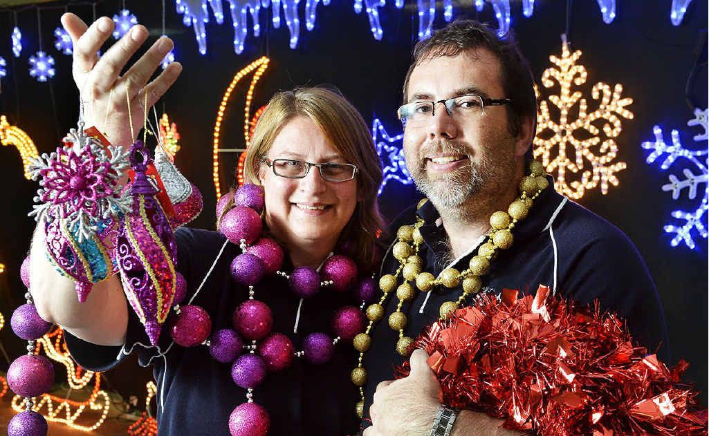 TINSEL TRADE: Christmas Shack owners Garry and Corrine McEwan unpack a shopful of festive trimmings. TINSEL TRADE: Christmas Shack owners Garry and Corrine McEwan unpack a shopful of festive trimmings.