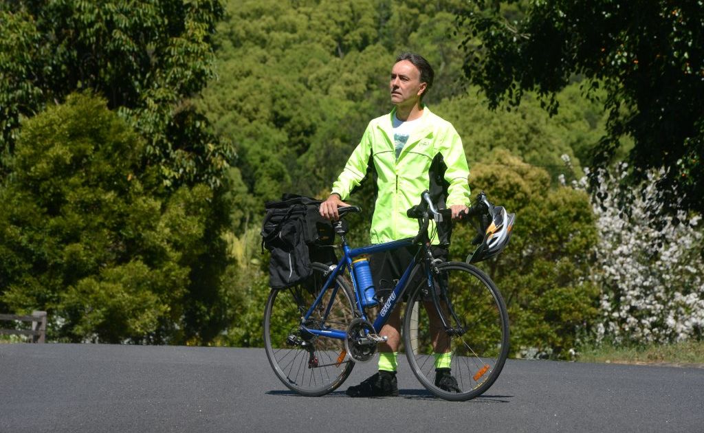 Bernie Spiller, cycling commuter. Photo: John Gass / Daily News Bernie Spiller, cycling commuter. Photo: John Gass / Daily News