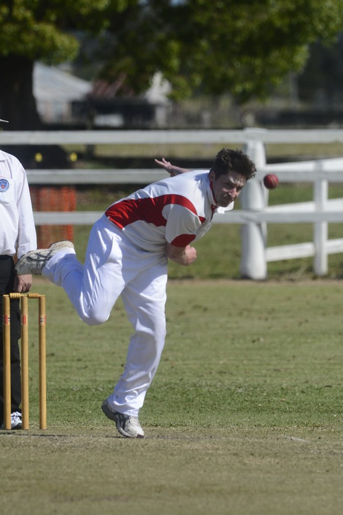Souths Mat Peterson opens the bowling. He earlier scored 76 from number 8 to give Souths a good first innings lead. Premier League cricket between Souths Services and Brothers at Ulmarra ShowgroundPhoto Adam Hourigan / The Daily Examiner Souths Mat Peterson opens the bowling. He earlier scored 76 from number 8 to give Souths a good first innings lead. Premier League cricket between Souths Services and Brothers at Ulmarra ShowgroundPhoto Adam Hourigan / The Daily Examiner