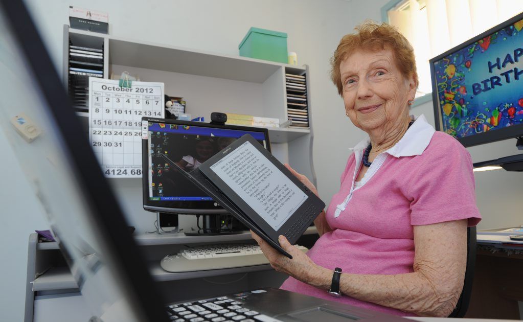 Marie McDonald - 83 yr old tech savvy senior. Uses a PC, a laptop and a Kindle. Photo: Alistair Brightman / Fraser Coast Chronicle Marie McDonald - 83 yr old tech savvy senior. Uses a PC, a laptop and a Kindle. Photo: Alistair Brightman / Fraser Coast Chronicle