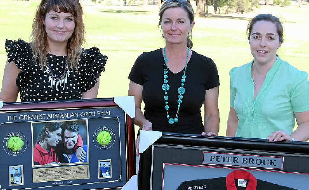 Emily Hetherington (BUSHkids), Astrid Turner (Pro Shop) and Rebecca Wright (BUSHkids) with some of the items up for auction at this year’s charity golf event. Emily Hetherington (BUSHkids), Astrid Turner (Pro Shop) and Rebecca Wright (BUSHkids) with some of the items up for auction at this year’s charity golf event.