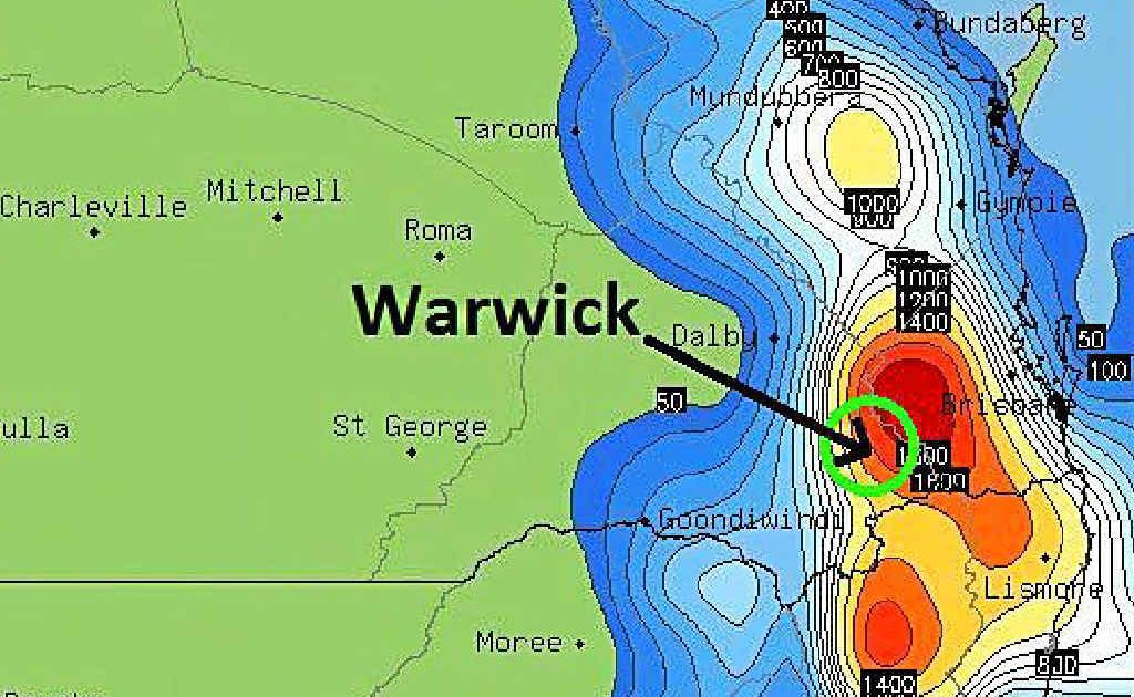 This is an image of where the storm was brewing yesterday, and where it is likely to hit. This is an image of where the storm was brewing yesterday, and where it is likely to hit.