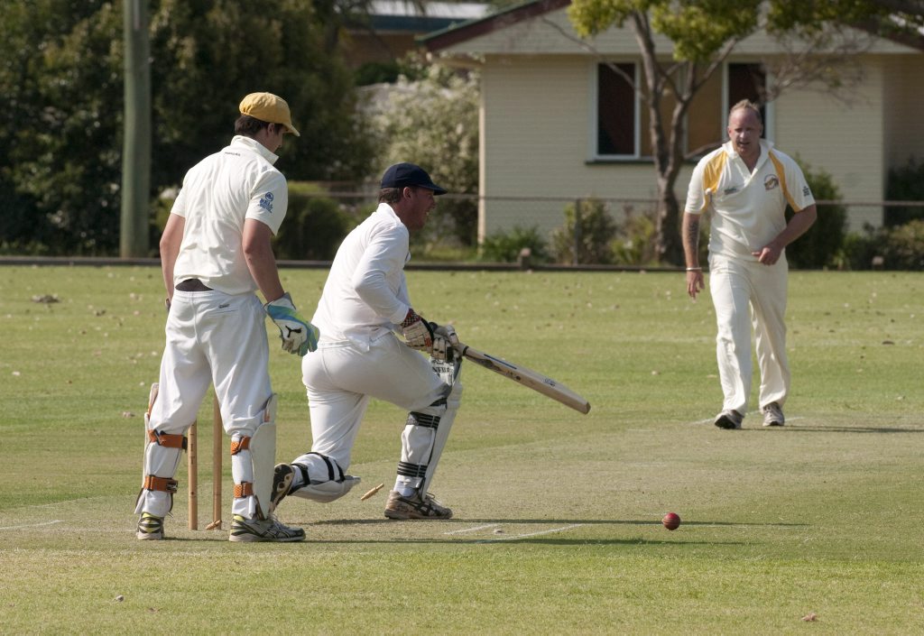 GOTCHA: Metropolitan-Easts batsman Mark Dealing is bowled at Harristown Park. GOTCHA: Metropolitan-Easts batsman Mark Dealing is bowled at Harristown Park.