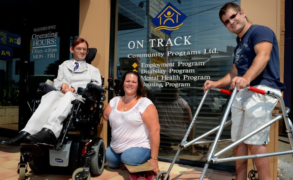 Paul Mauchline, Tracy Barrell AO and Tim Thomas are On Track's Tweed ambassadors. Paul Mauchline, Tracy Barrell AO and Tim Thomas are On Track's Tweed ambassadors.