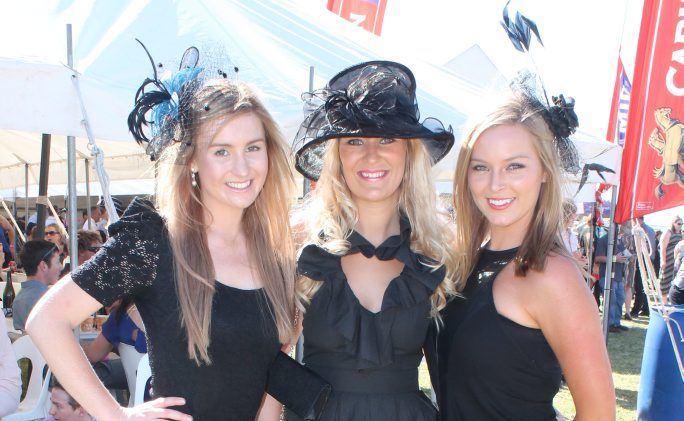 CLASSIC BLACK: Brisbane's lauren Daly and Danielle Kotkin with Applethorpe's Katrina Williams. Photo Daniel Elliott / Stanthorpe Border Post CLASSIC BLACK: Brisbane's lauren Daly and Danielle Kotkin with Applethorpe's Katrina Williams. Photo Daniel Elliott / Stanthorpe Border Post