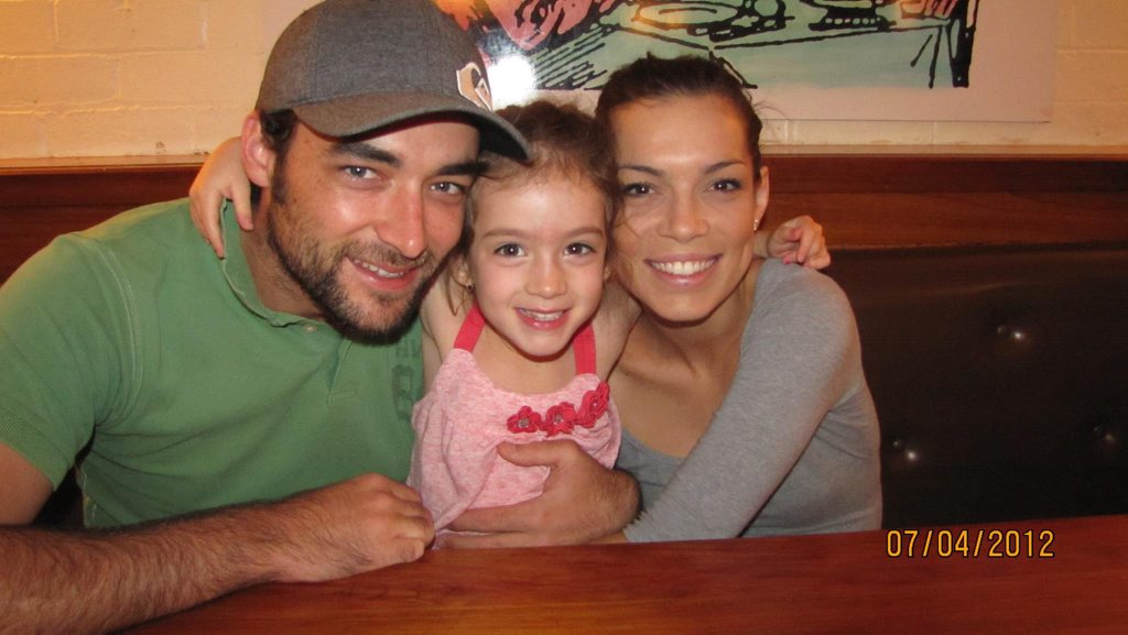 HAPPIER TIMES: James Bancroft, his daughter Ava, 5, and wife Tegan in April this year before Ava developed a kidney disorder. HAPPIER TIMES: James Bancroft, his daughter Ava, 5, and wife Tegan in April this year before Ava developed a kidney disorder.