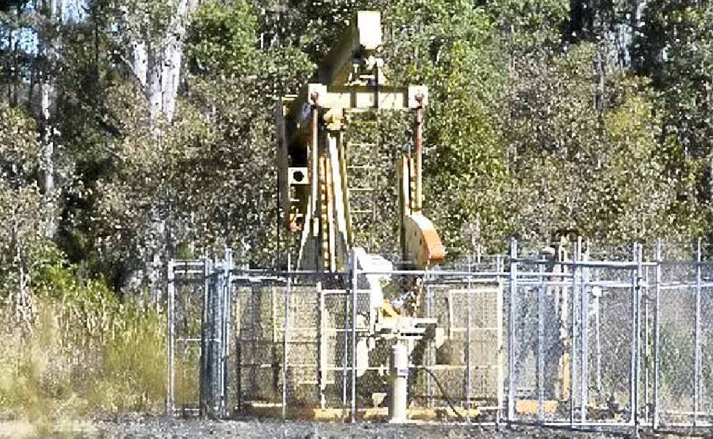 A coal seam gas well. A coal seam gas well.