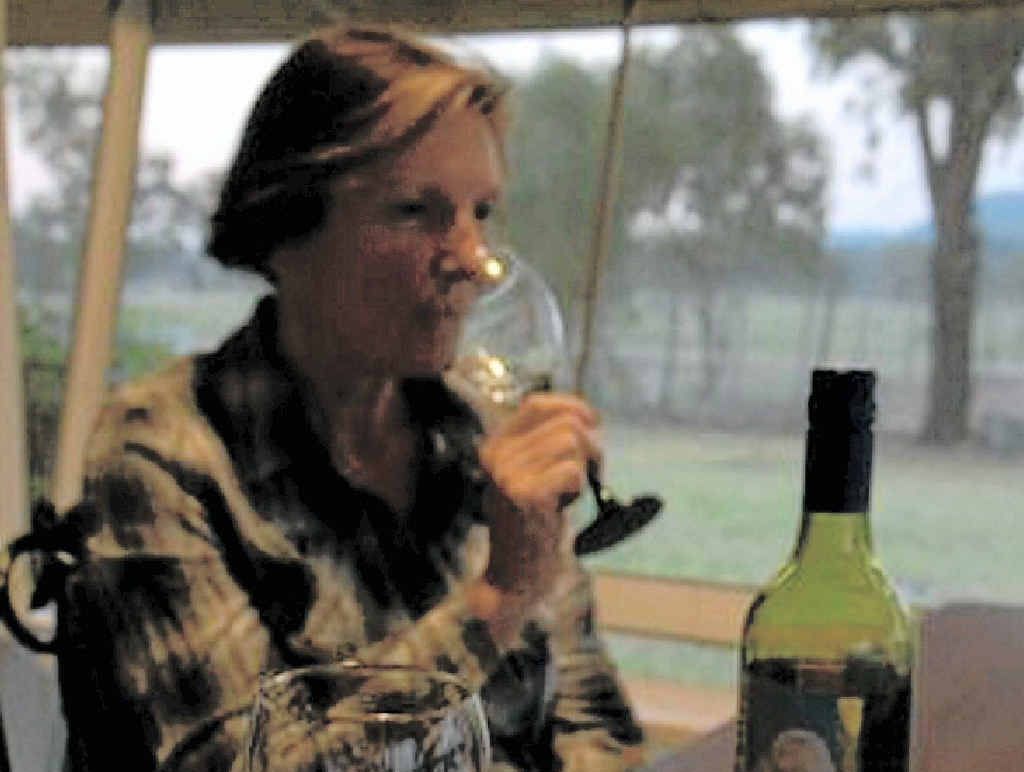 WINE TIME: Margot Tesch at home after a long day’s work. WINE TIME: Margot Tesch at home after a long day’s work.