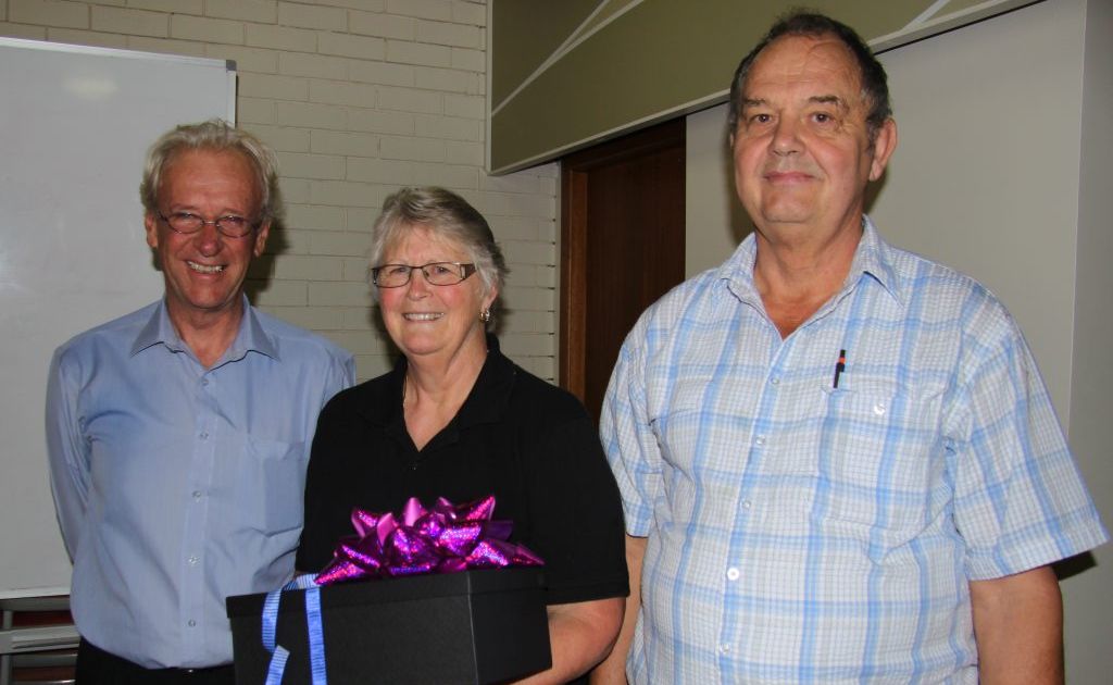 Tweed Shire mayor Barry Longland farewells Joyce and David Martain. Tweed Shire mayor Barry Longland farewells Joyce and David Martain.