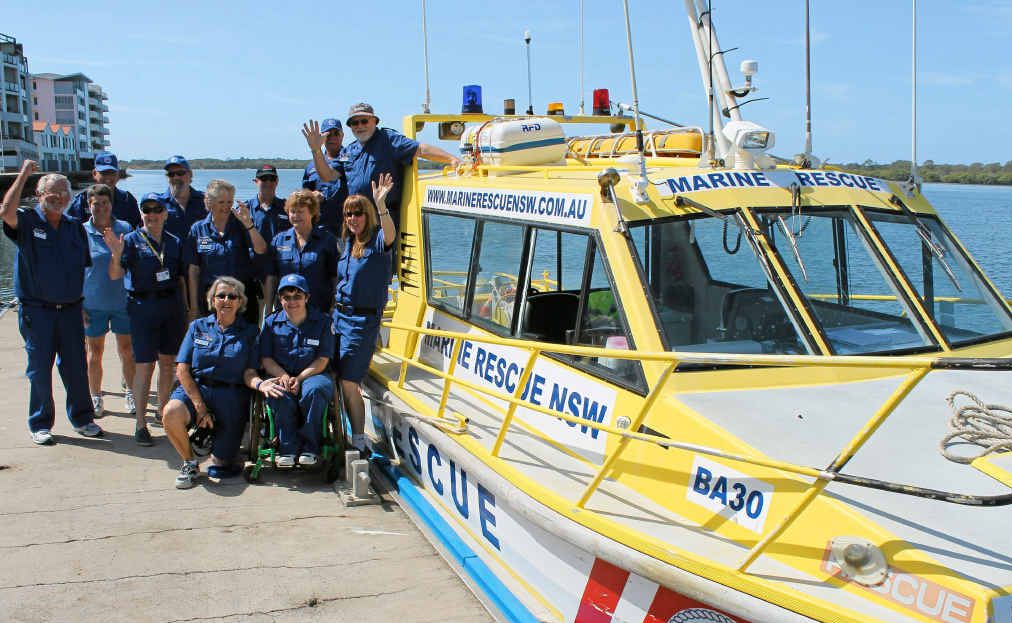 THANKS, BALLINA: The Ballina Marine Rescue volunteers, pictured with the group’s rescue vessel, thank the community for supporting the annual boat show on the October long weekend. THANKS, BALLINA: The Ballina Marine Rescue volunteers, pictured with the group’s rescue vessel, thank the community for supporting the annual boat show on the October long weekend.