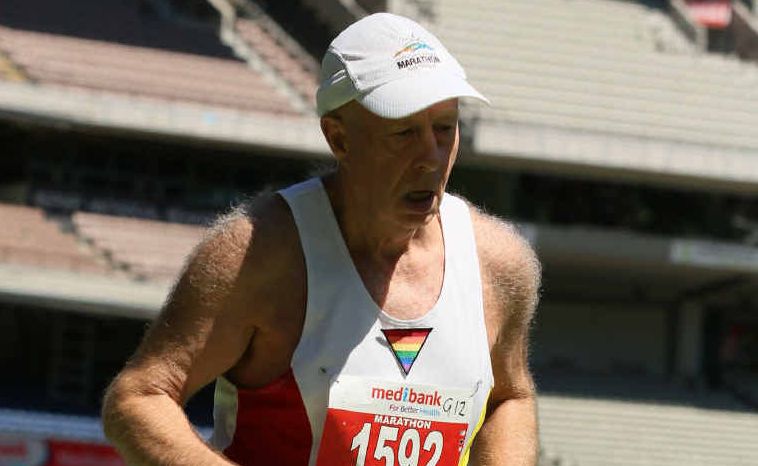 Paul Crouch-Chivers completed his landmark 100th marathon in Melbourne earlier this month. Paul Crouch-Chivers completed his landmark 100th marathon in Melbourne earlier this month.