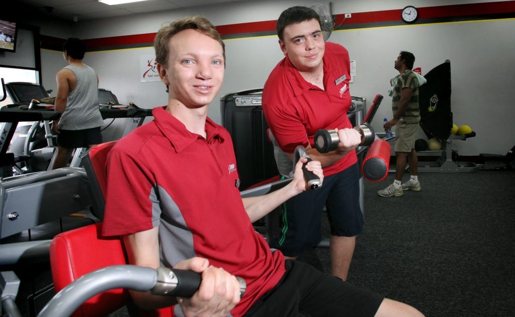 Tyler Haigh, 21 and Daniel Wright, 19 have both gained employment at Snap Fitness through job placement. Photo: Inga Williams / The Satellite Tyler Haigh, 21 and Daniel Wright, 19 have both gained employment at Snap Fitness through job placement. Photo: Inga Williams / The Satellite